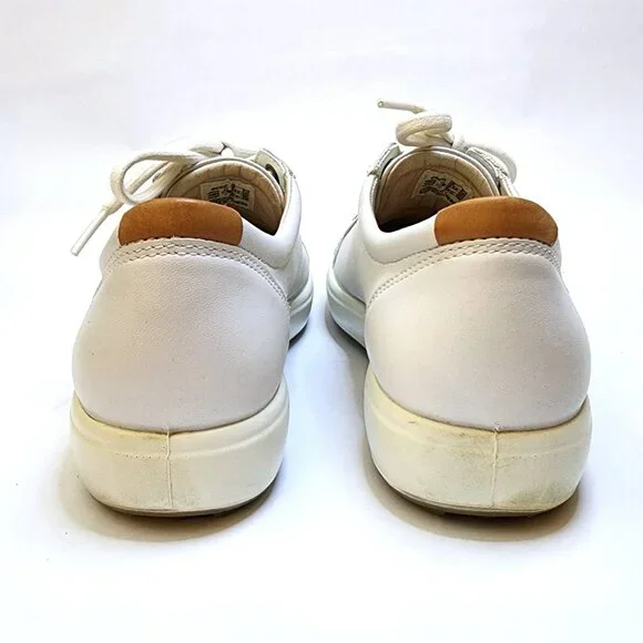 Ecco Soft 7 Sneakers Women's Size 8.5 Shoes White Leather EU39 - Picture 6 of 10
